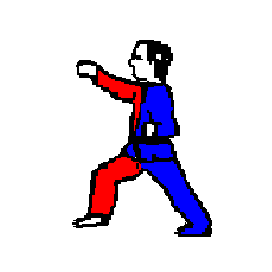 [ picture of martial artist executing a right high punch ]